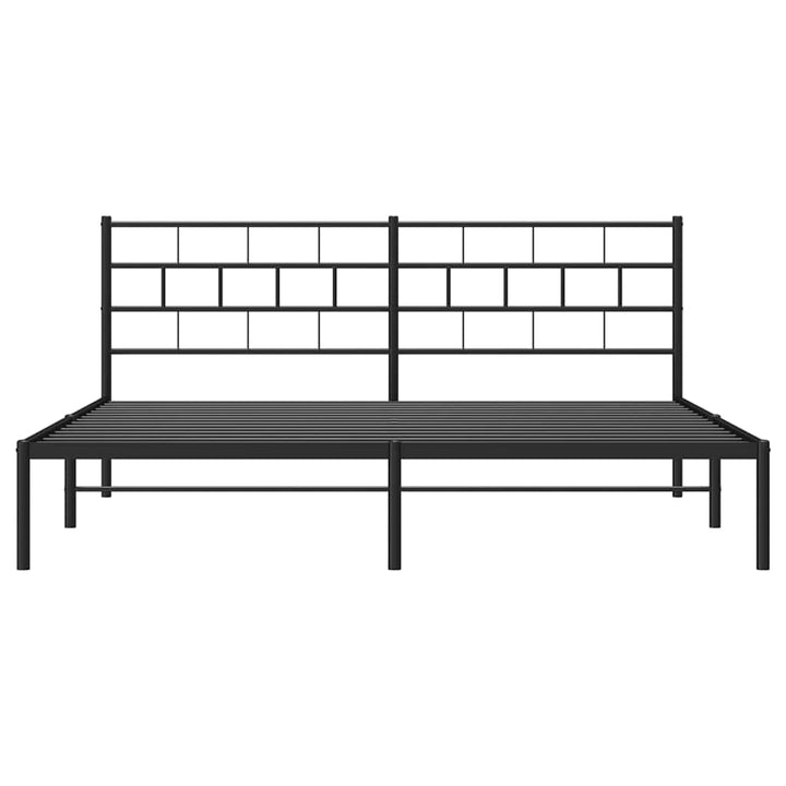 sengeramme med sengegavl 183x213 cm metal sort