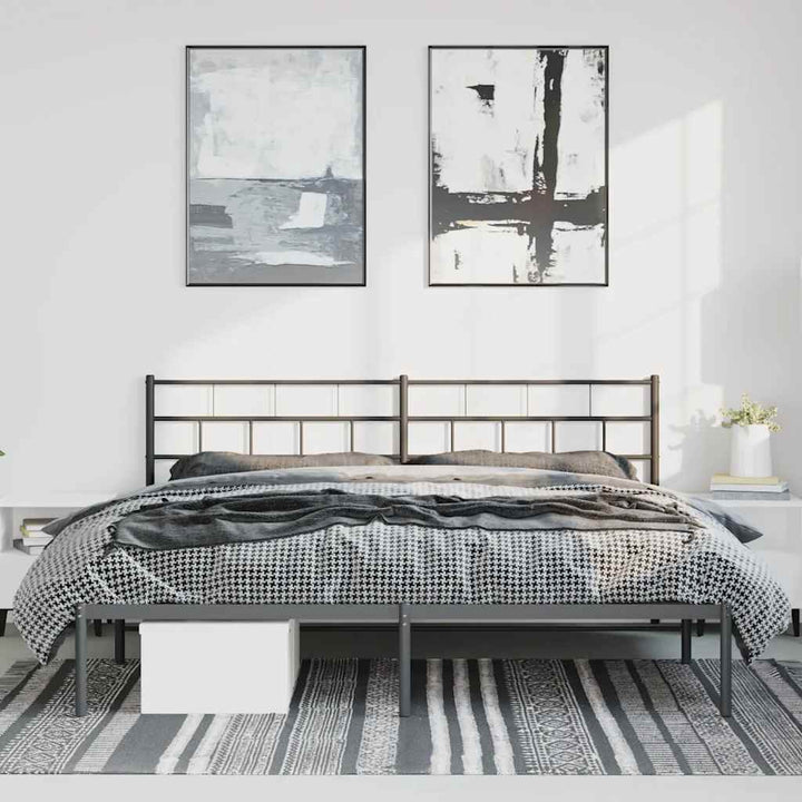 sengeramme med sengegavl 193x203 cm metal sort