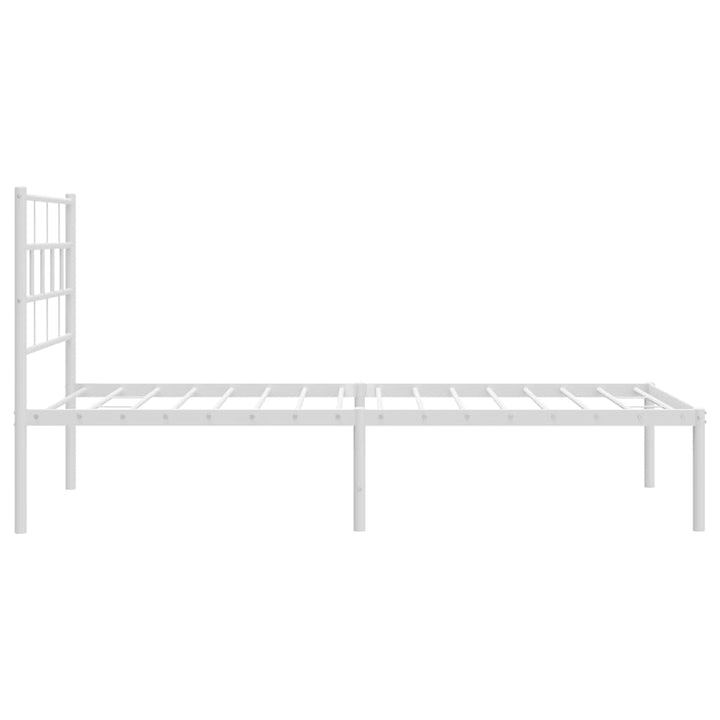 sengeramme uden madras med hovedgærde 75x190 cm hvid