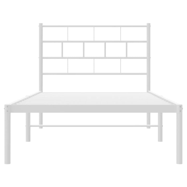 sengeramme med sengegavl 80x200 cm metal hvid