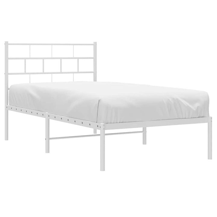 sengeramme med sengegavl 107x203 cm metal hvid
