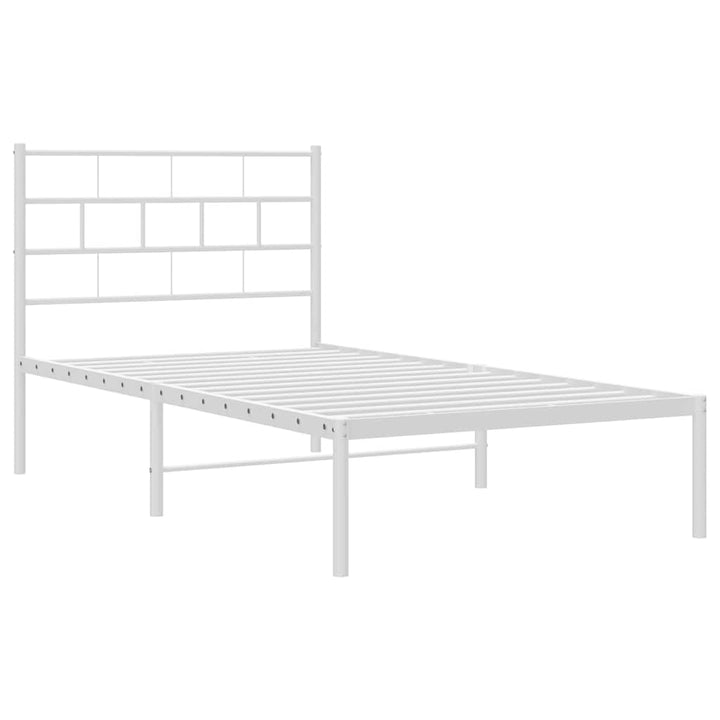 sengeramme med sengegavl 107x203 cm metal hvid