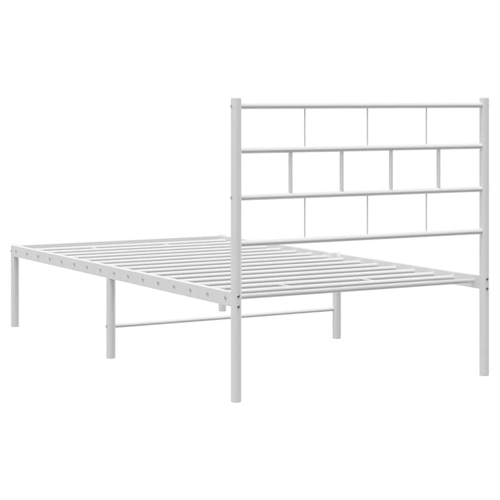 sengeramme med sengegavl 107x203 cm metal hvid