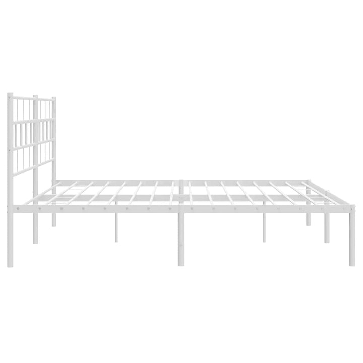 sengeramme med sengegavl 193x203 cm metal hvid