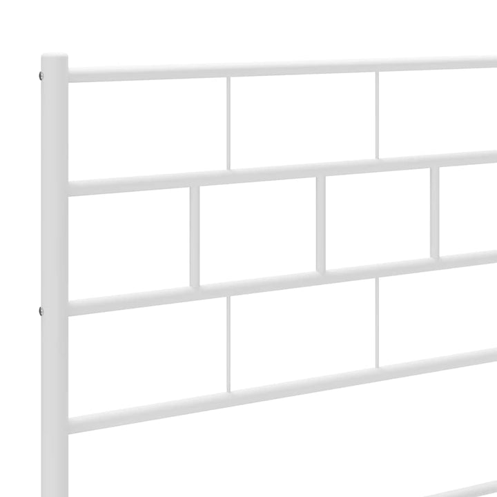 sengeramme med sengegavl og fodgærde 135x190 cm metal hvid