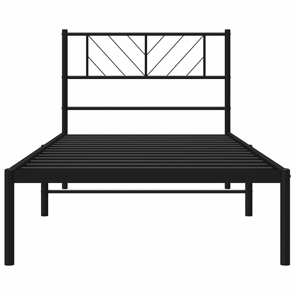 sengeramme med sengegavl 107x203 cm metal sort