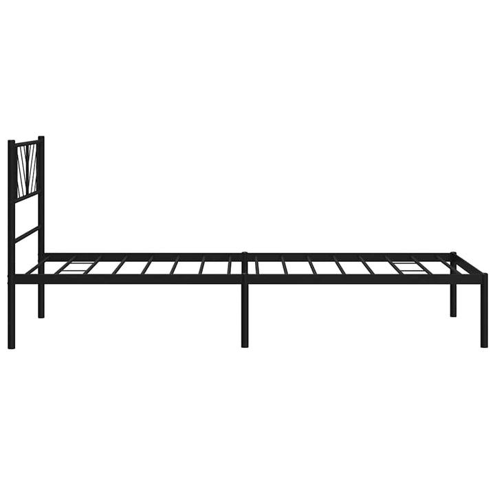 sengeramme med sengegavl 107x203 cm metal sort