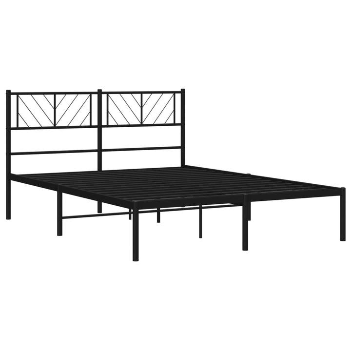 sengeramme med sengegavl 120x190 cm metal sort