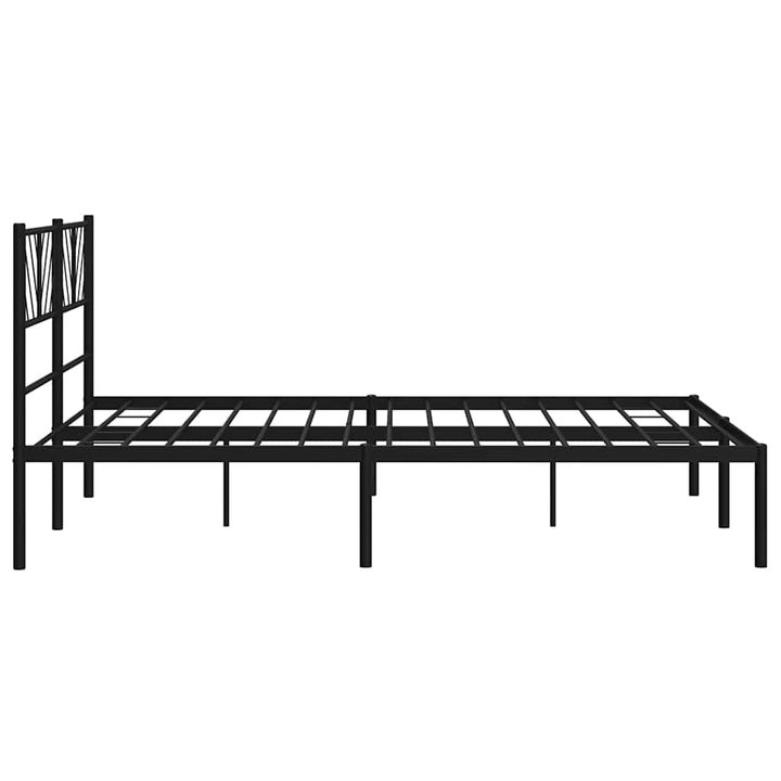 sengeramme med sengegavl 135x190 cm metal sort