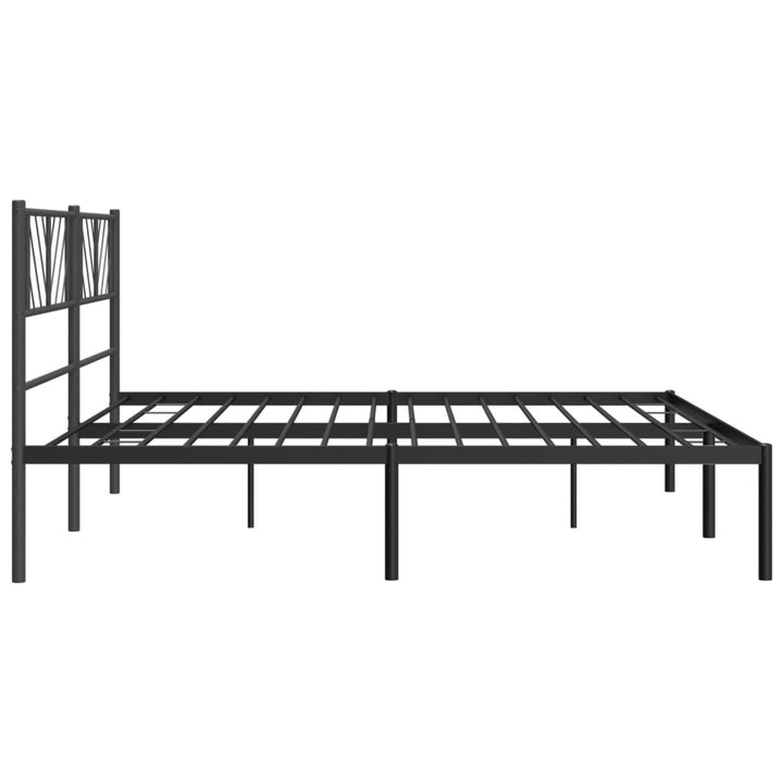 sengeramme med sengegavl 180x200 cm metal sort