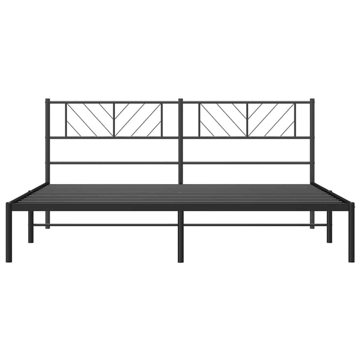 sengeramme med sengegavl 183x213 cm metal sort