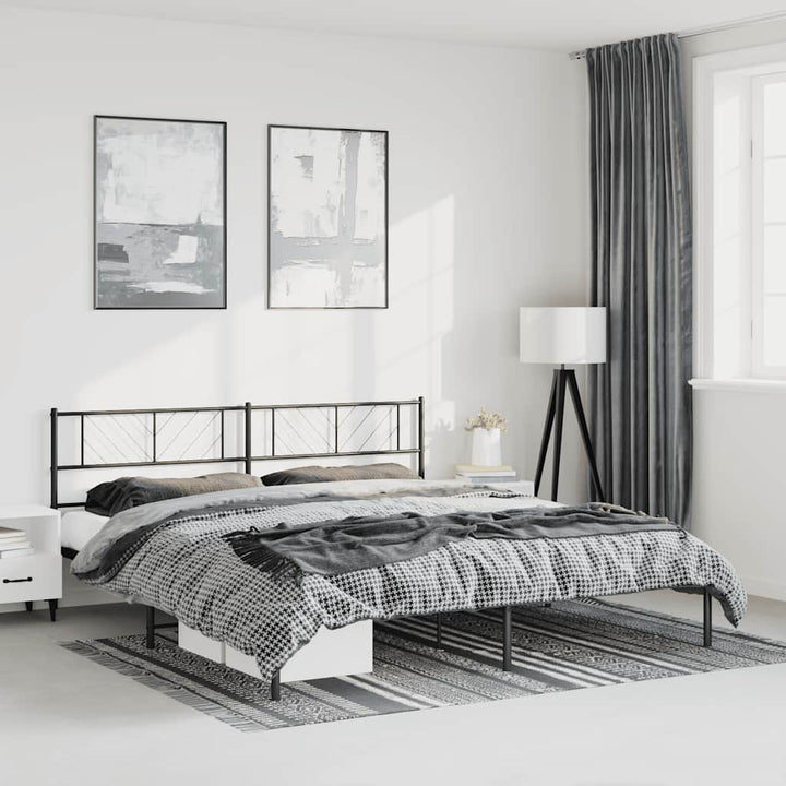 sengeramme med sengegavl 193x203 cm metal sort