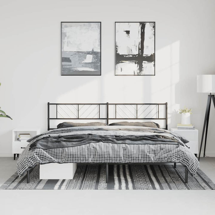 sengeramme med sengegavl 193x203 cm metal sort