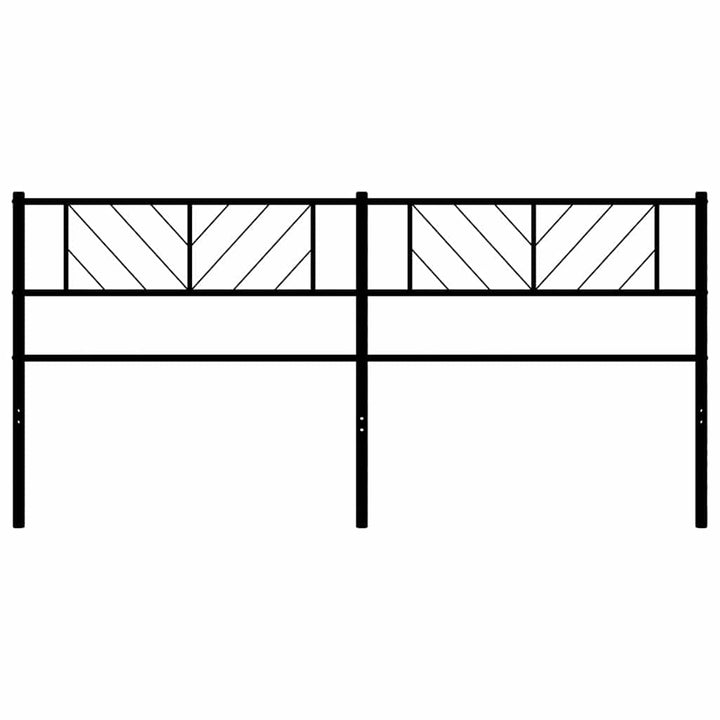 udskiftningsgavl 200 cm metal sort