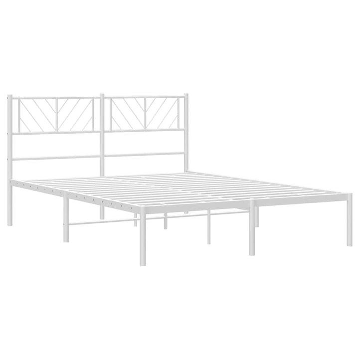 sengeramme med sengegavl 120x200 cm metal hvid