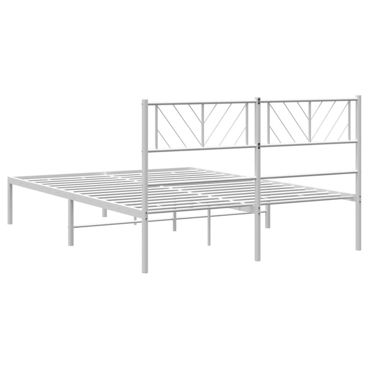sengeramme med sengegavl 120x200 cm metal hvid