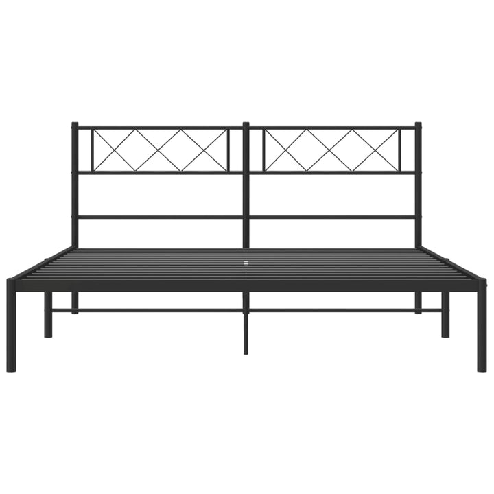 sengeramme med sengegavl 120x190 cm metal sort