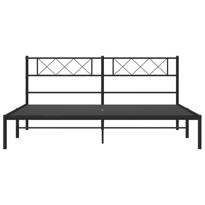 sengeramme med sengegavl 193x203 cm metal sort
