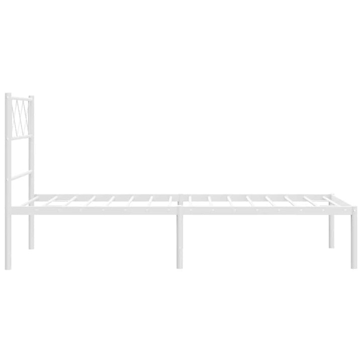 sengeramme med sengegavl 100x190 cm metal hvid