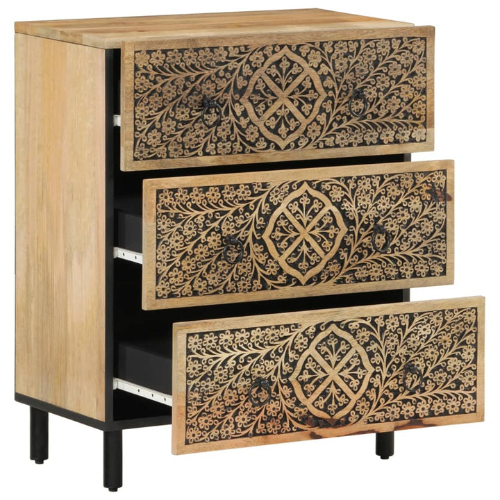 kommoder 2 stk. 60x33x75 cm massivt mangotræ