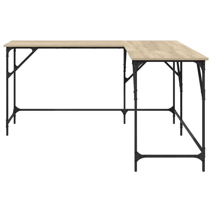 skrivebord 149x149x75 cm konstrueret træ sonoma-eg