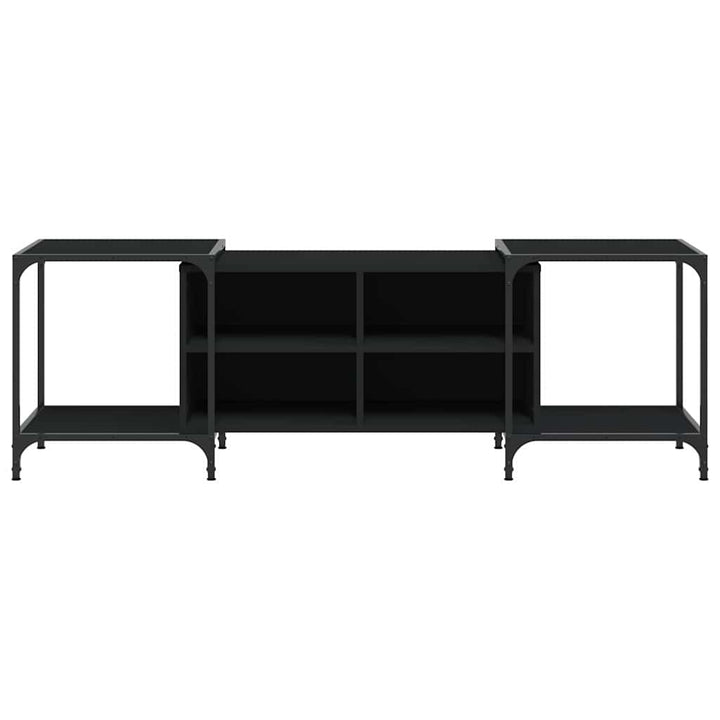 tv-bord 153x37x50 cm konstrueret træ sort