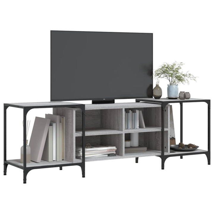 tv-bord 153x37x50 cm konstrueret træ grå sonoma-eg