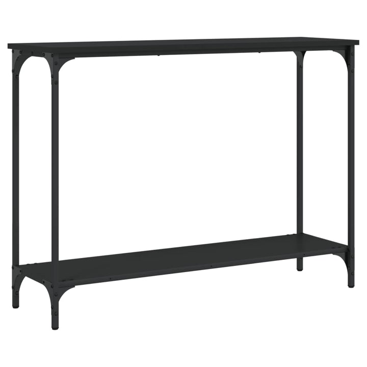 konsolbord 101x30,5x75 cm konstrueret træ sort