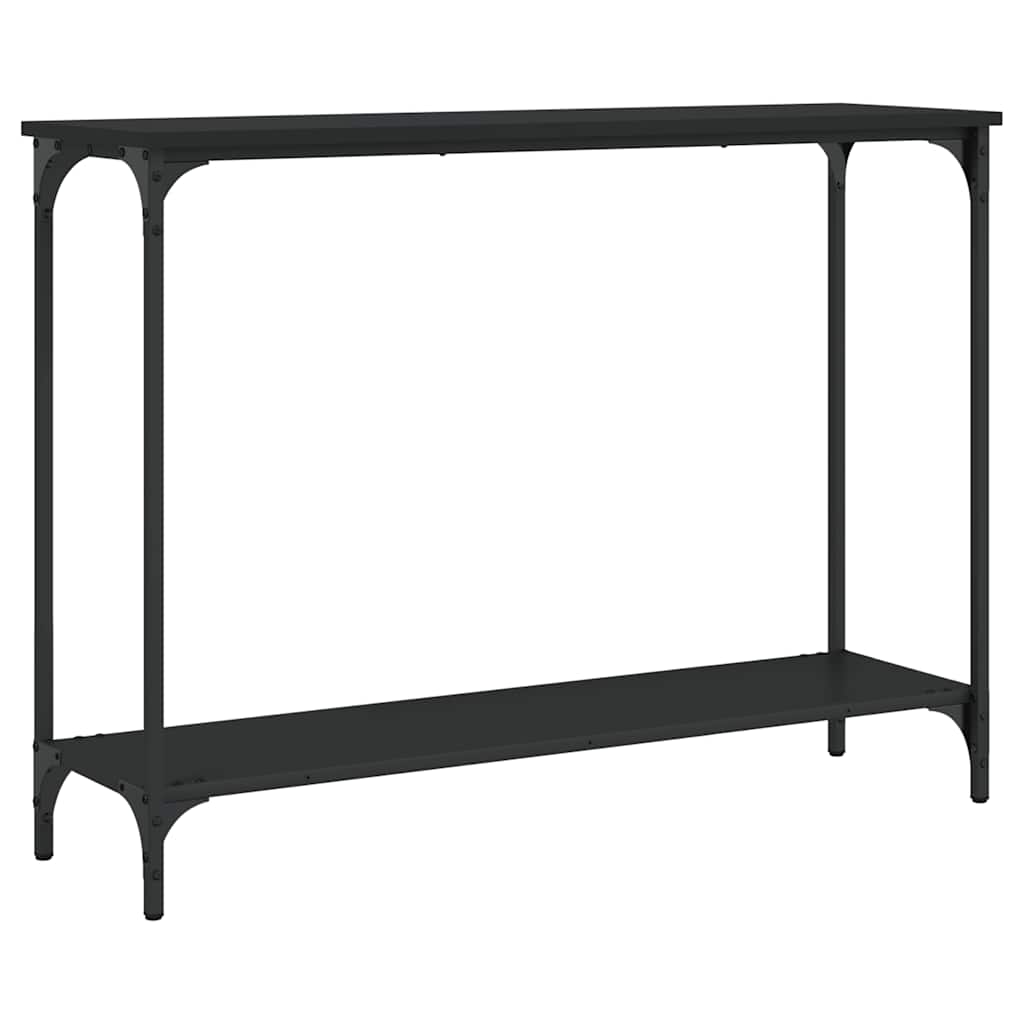 konsolbord 101x30,5x75 cm konstrueret træ sort