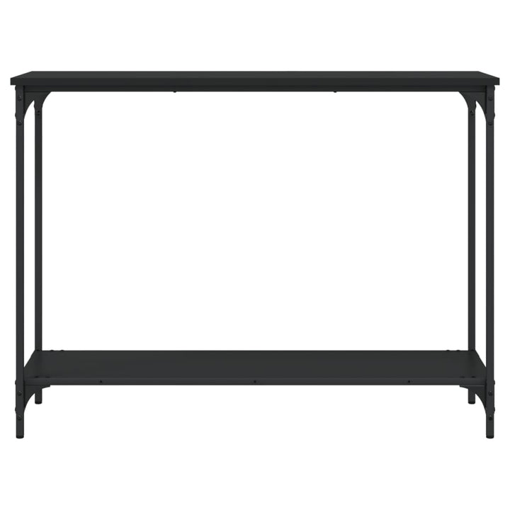 konsolbord 101x30,5x75 cm konstrueret træ sort