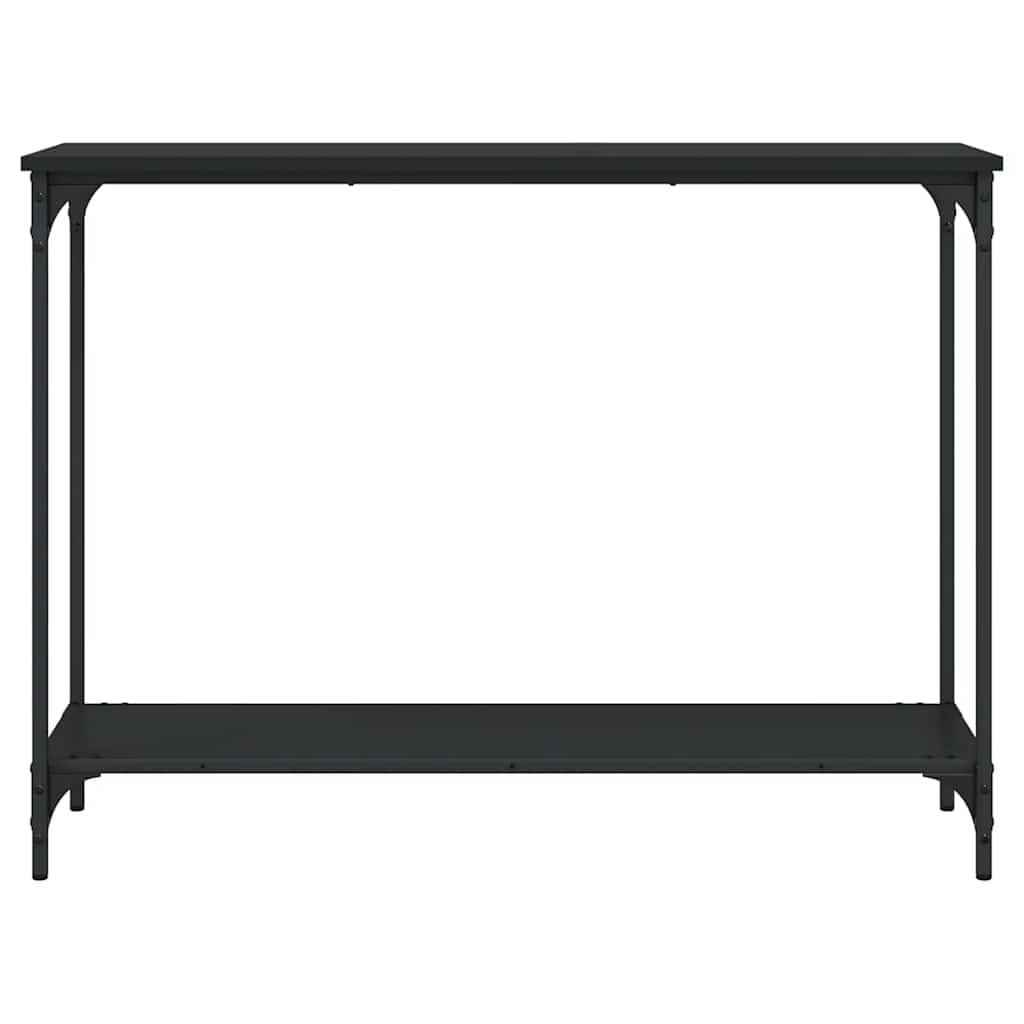 konsolbord 101x30,5x75 cm konstrueret træ sort