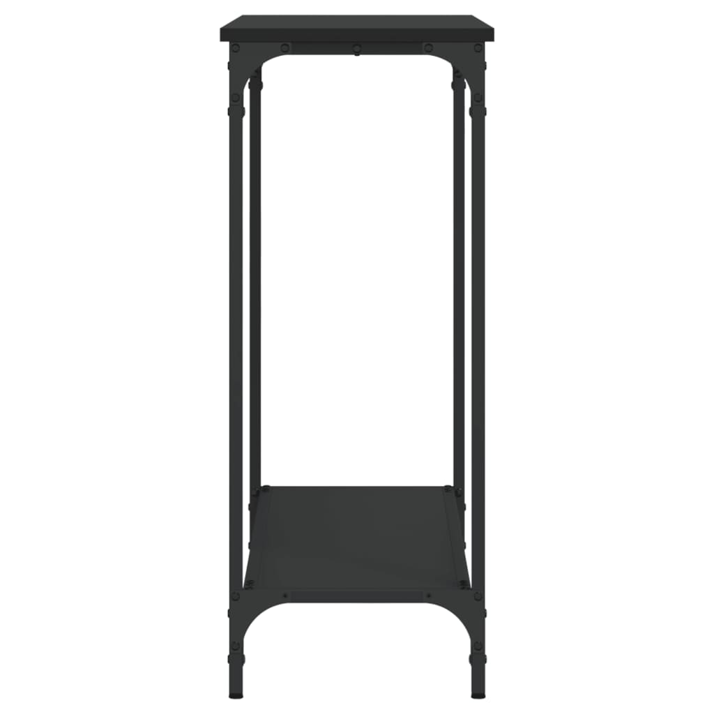 konsolbord 101x30,5x75 cm konstrueret træ sort