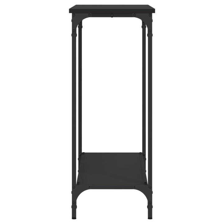 konsolbord 101x30,5x75 cm konstrueret træ sort