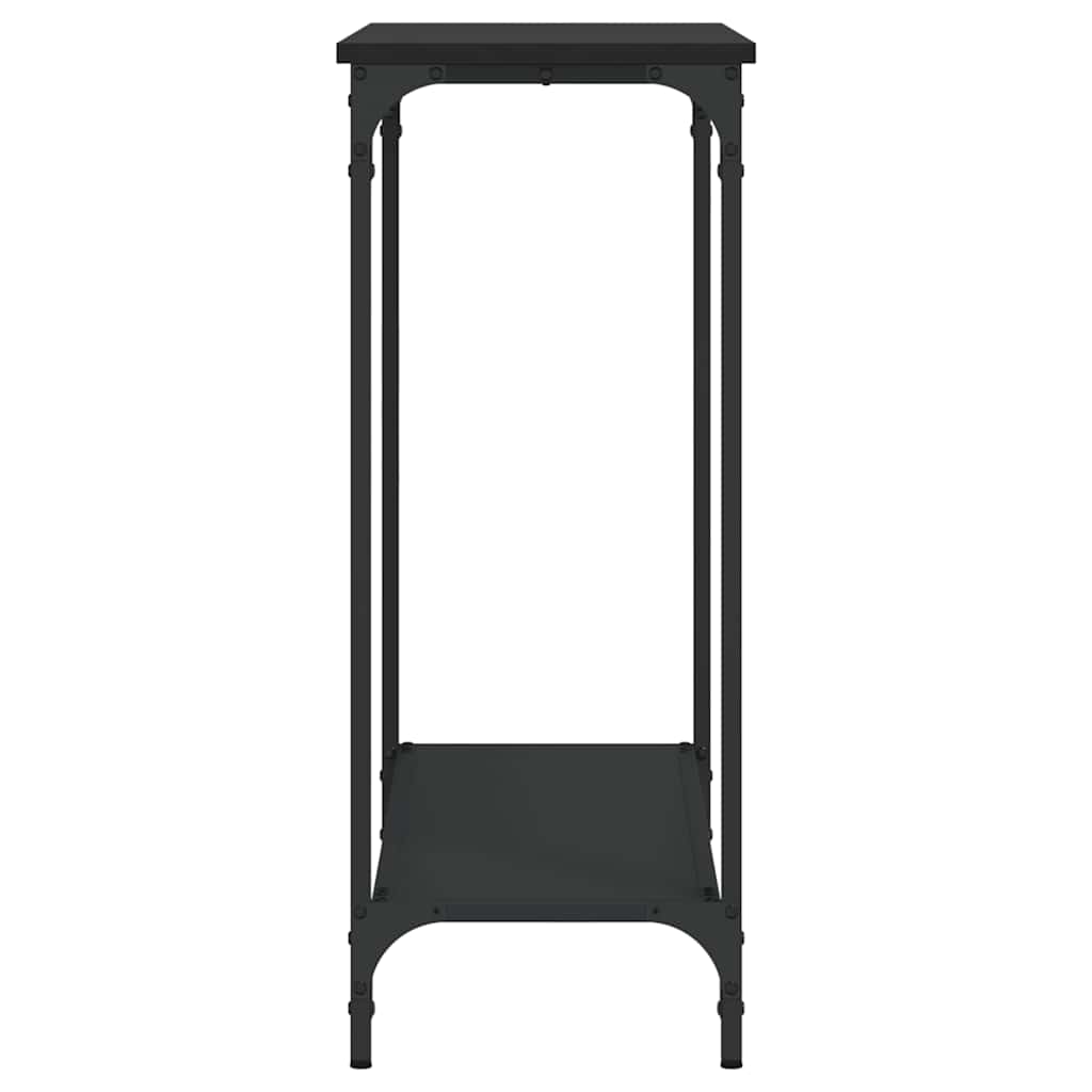 konsolbord 101x30,5x75 cm konstrueret træ sort