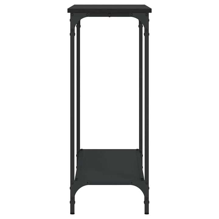 konsolbord 101x30,5x75 cm konstrueret træ sort