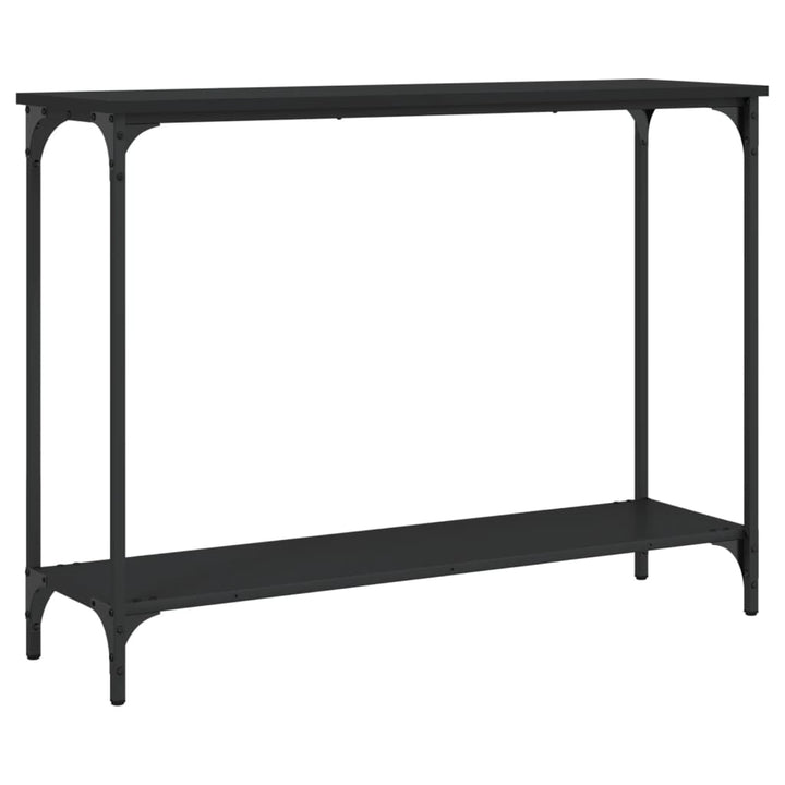 konsolbord 101x30,5x75 cm konstrueret træ sort