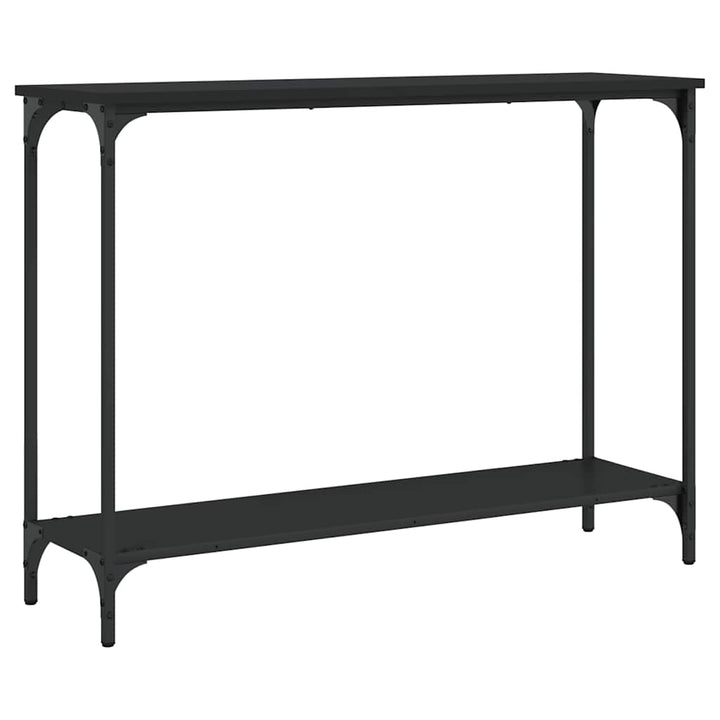 konsolbord 101x30,5x75 cm konstrueret træ sort