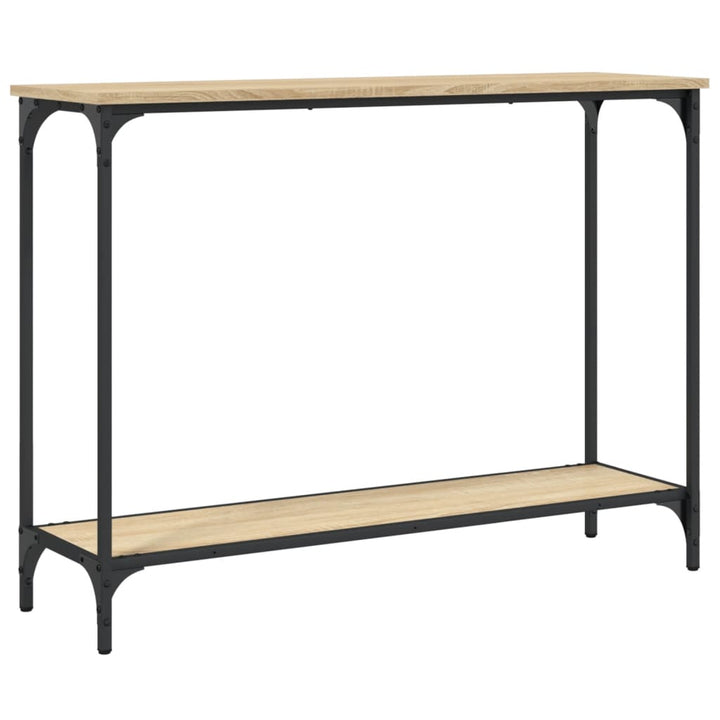 konsolbord 101x30,5x75 cm konstrueret træ sonoma-eg