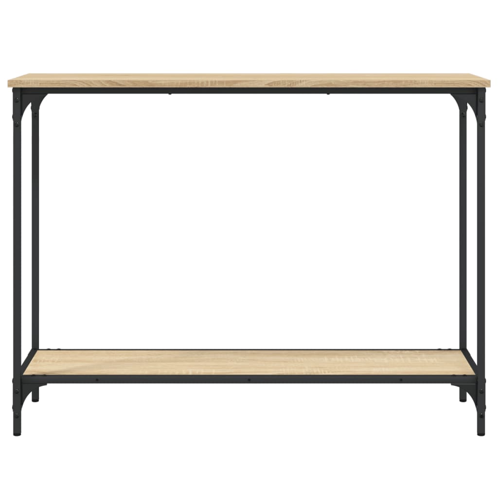 konsolbord 101x30,5x75 cm konstrueret træ sonoma-eg