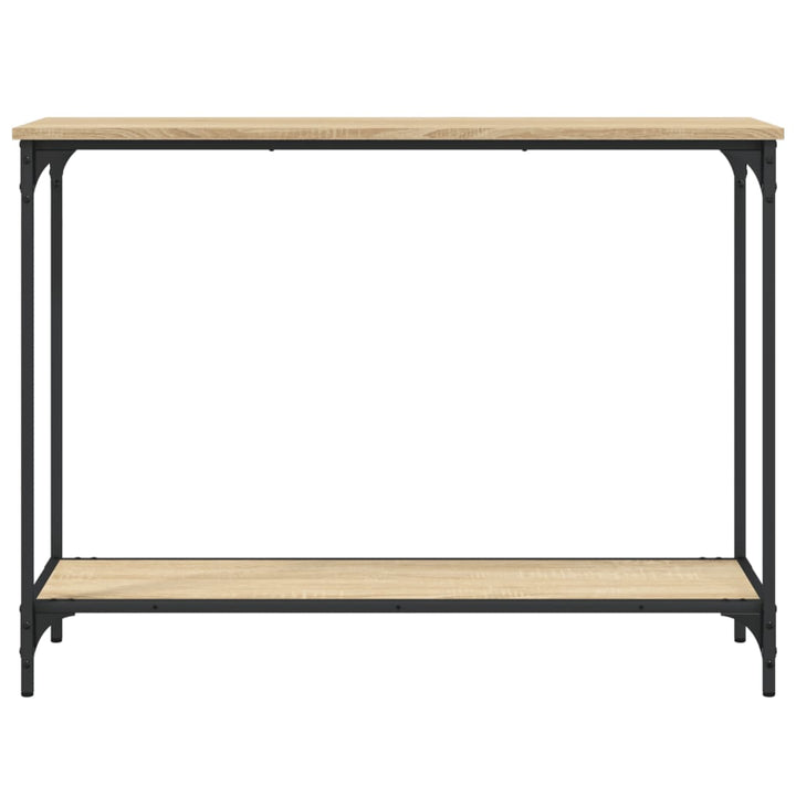 konsolbord 101x30,5x75 cm konstrueret træ sonoma-eg
