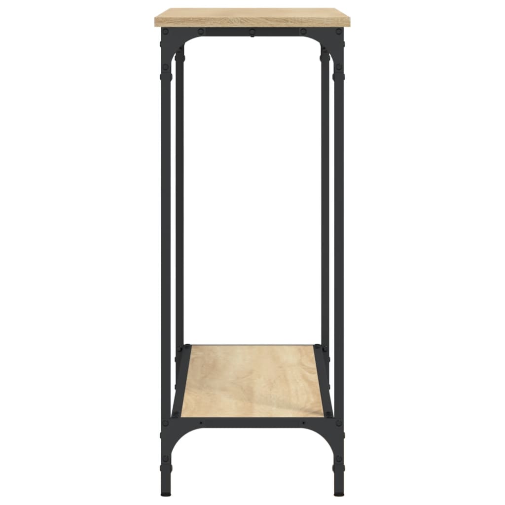 konsolbord 101x30,5x75 cm konstrueret træ sonoma-eg