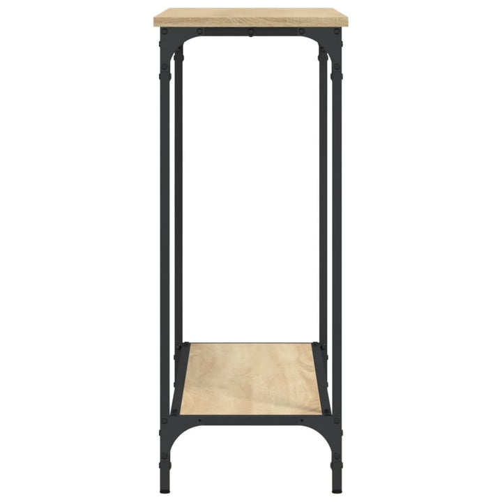 konsolbord 101x30,5x75 cm konstrueret træ sonoma-eg