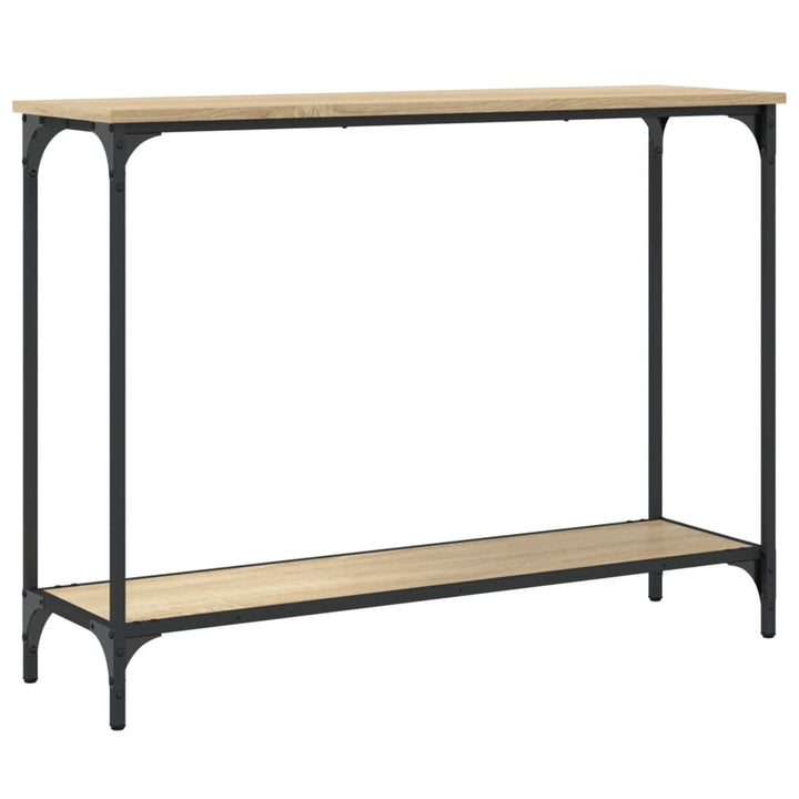 konsolbord 101x30,5x75 cm konstrueret træ sonoma-eg