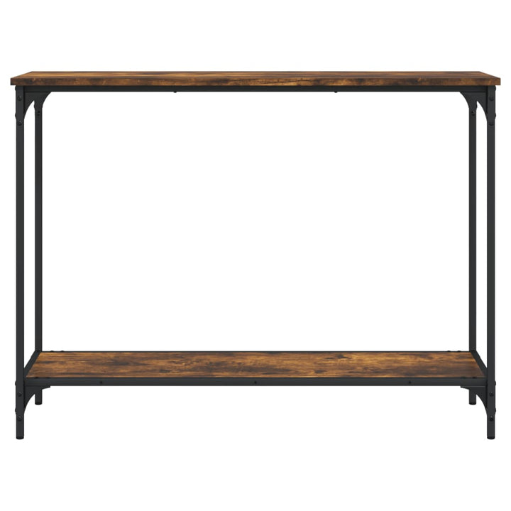 konsolbord 101x30,5x75 cm konstrueret træ røget egetræsfarve