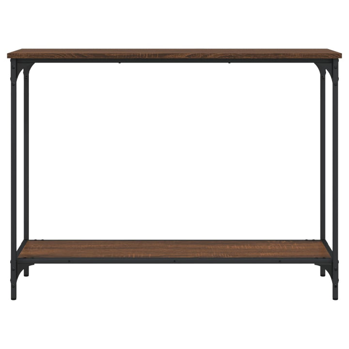 konsolbord 101x30,5x75 cm konstrueret træ brun egetræsfarve