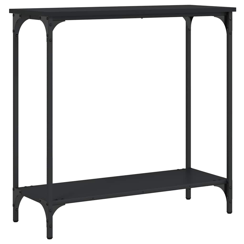 konsolbord 75x30,5x75 cm konstrueret træ sort
