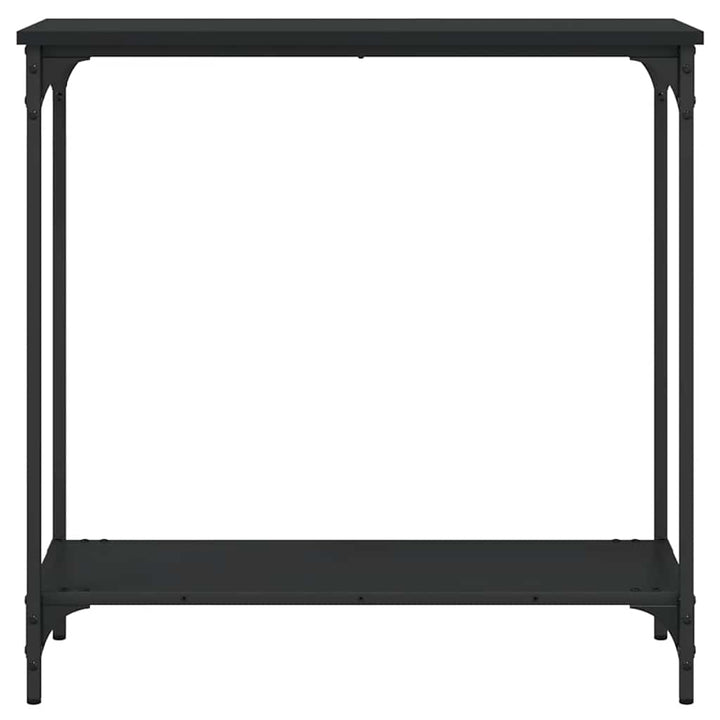 konsolbord 75x30,5x75 cm konstrueret træ sort