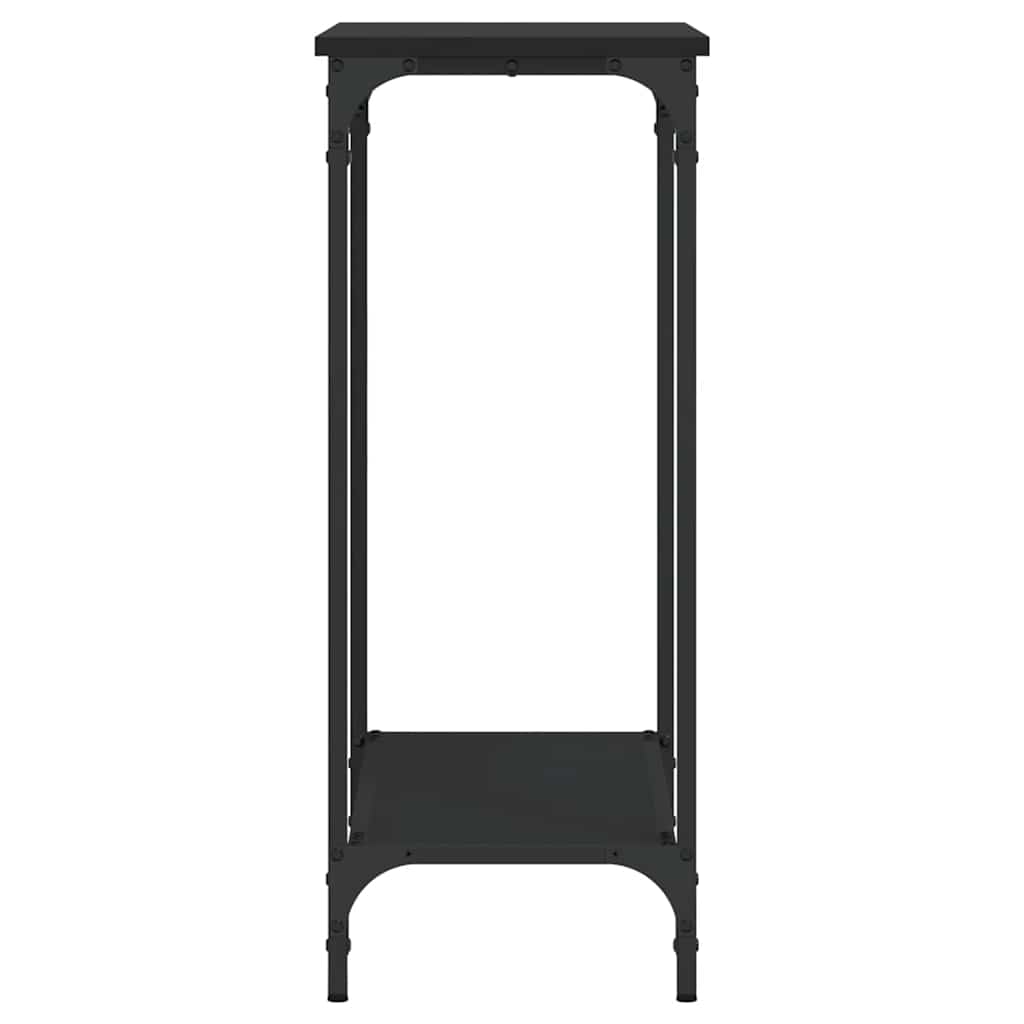 konsolbord 75x30,5x75 cm konstrueret træ sort