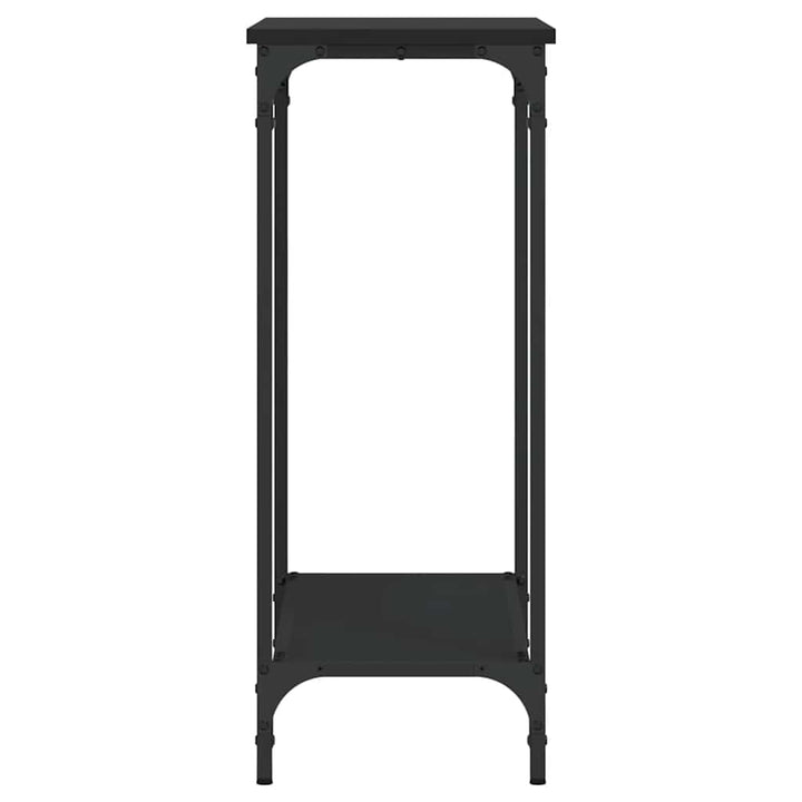 konsolbord 75x30,5x75 cm konstrueret træ sort