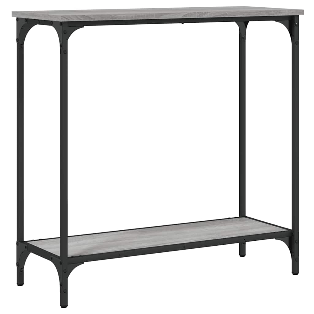 konsolbord 75x30,5x75 cm konstrueret træ grå sonoma-eg
